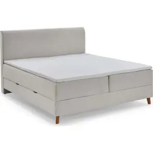 Produkt Béžová boxspring postel s úložným prostorem 180x200 cm Memphis - Meise Möbel