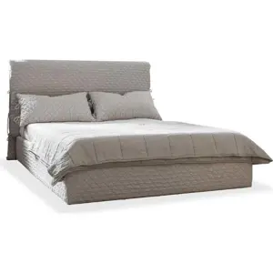 Produkt Béžová čalouněná dvoulůžková postel s úložným prostorem s roštem 180x200 cm Sleepy Luna – Miuform
