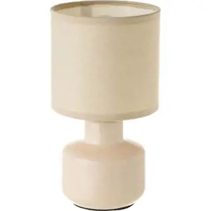 Produkt Béžová keramická stolní lampa s textilním stínidlem (výška 22 cm) – Casa Selección