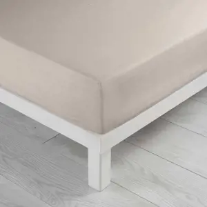 Produkt Béžové napínací prostěradlo z mikrovlákna 140x190 cm Oscar – douceur d'intérieur