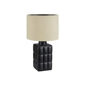 Béžovo-černá stolní lampa Markslöjd Cuscini, výška 58 cm