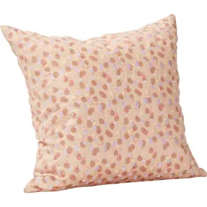 Produkt Béžovo-růžový bavlněný polštář Hübsch Spot, 50 x 50 cm