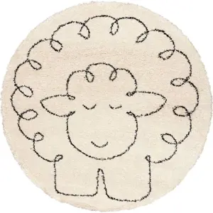 Produkt Béžový antialergenní dětský koberec ø 160 cm Fluffy Sheep - Yellow Tipi
