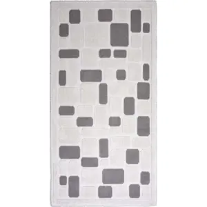 Produkt Béžový bavlněný koberec Vitaus Mozaik, 60 x 90 cm