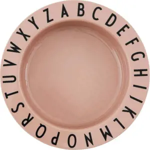 Produkt Béžový dětský hluboký talíř Design Letters Eat & Learn, ø 15,5 cm