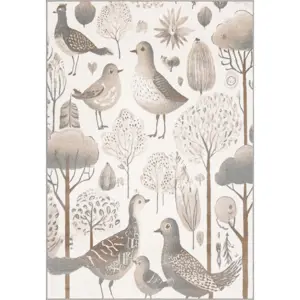 Béžový dětský koberec 133x190 cm Birdy Birds – FD