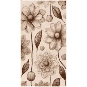 Béžový dětský koberec 80x150 cm Daisies Dark Beige – FD