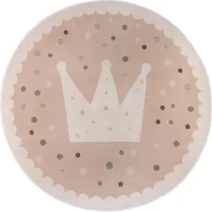 Béžový dětský koberec ø 140 cm Crown – Hanse Home