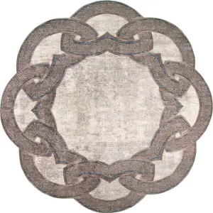 Produkt Béžový kulatý koberec ø 100 cm - Vitaus