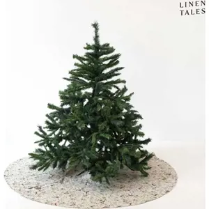 Produkt Béžový kulatý koberec pod vánoční stromek ø 125 cm – Linen Tales