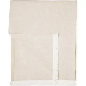 Produkt Béžový pléd s podílem bavlny Euromant Summer Linen, 140 x 180 cm