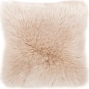 Béžový polštář Tiseco Home Studio Sheepskin, 45 x 45 cm