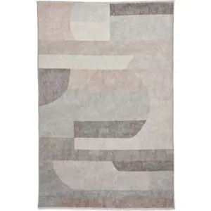 Béžový pratelný koberec s příměsí bavlny 152x230 cm Whisper – Think Rugs