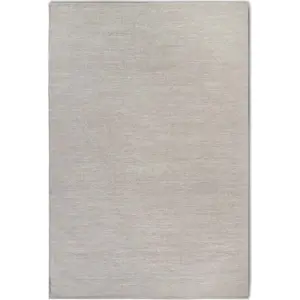 Béžový ručně tkaný koberec s příměsí vlny 80x150 cm Pradesh Linen White – Elle Decoration