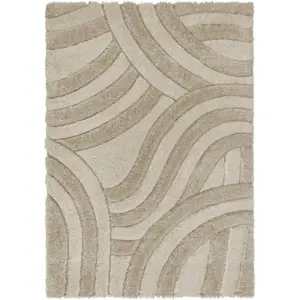 Béžový ručně tkaný koberec z recyklovaných vláken 160x230 cm Velvet – Flair Rugs