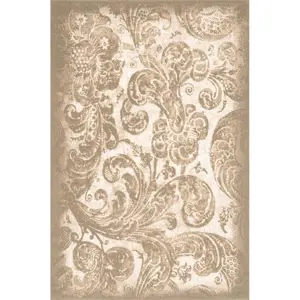 Béžový vlněný koberec 200x300 cm Damask – Agnella