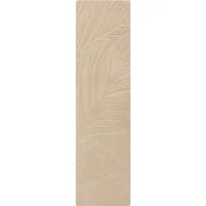 Béžový vlněný koberec běhoun 60x230 cm Lino Leaf – Flair Rugs