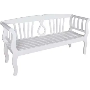 Produkt Bílá dřevěná zahradní lavice Arcadia – Garden Pleasure
