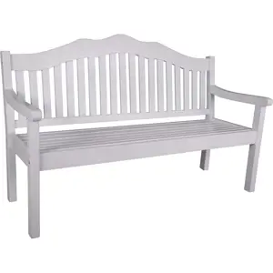 Produkt Bílá dřevěná zahradní lavice Austin – Garden Pleasure