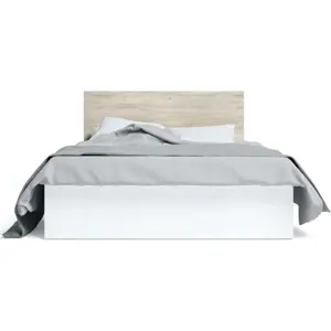 Produkt Bílá dvoulůžková postel s úložným prostorem a roštem 160x200 cm Sahara - Marckeric