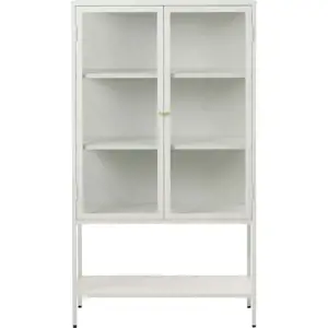 Produkt Bílá kovová vitrína 90x160 cm Carmel – Unique Furniture