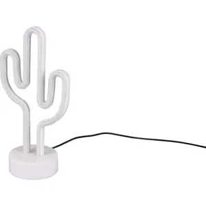 Bílá LED stolní lampa (výška 29 cm) Cactus – Trio