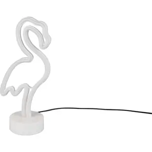 Bílá LED stolní lampa (výška 29 cm) Flamingo – Trio