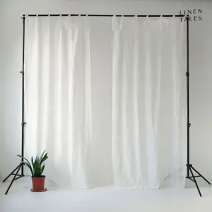 Produkt Bílá lněná záclona 130x170 cm White – Linen Tales