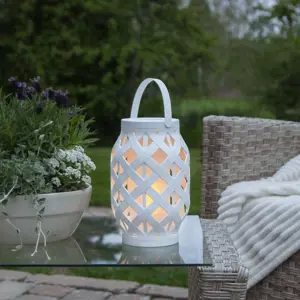 Produkt Bílá lucerna Star Trading Flame Lantern, výška 23 cm