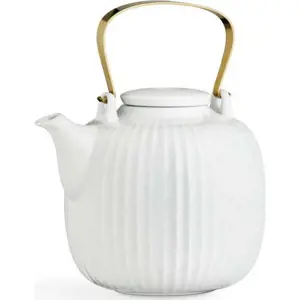 Bílá porcelánová čajová konvice Kähler Design Hammershoi, 1,2 l