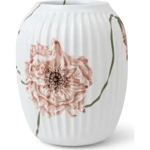 Bílá porcelánová váza Kähler Design Poppy, výška 21 cm