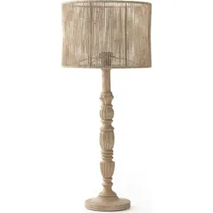 Bílá/přírodní stolní lampa (výška 68 cm) – Geese