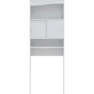 Bílá skříňka nad pračku/WC 64x177 cm Wave – TemaHome