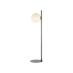 Bílá stojací lampa Markslöjd Dione, výška 134,5 cm