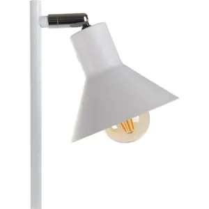 Bílá stojací lampa (výška 143 cm) Simplico – Ixia