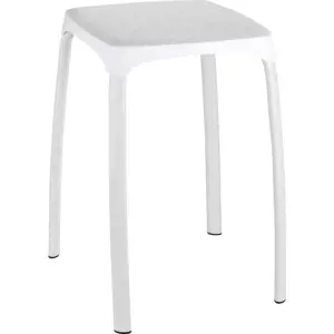 Produkt Bílá stolička s nohami z nerezové oceli Wenko Losani