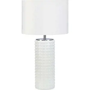 Bílá stolní lampa Markslöjd Proud, ø 34 cm