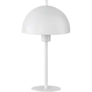 Bílá stolní lampa s kovovým stínidlem (výška 33,5 cm) Kia – Fischer & Honsel