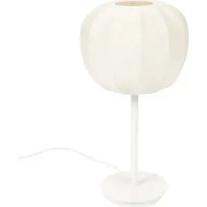 Bílá stolní lampa s textilním stínidlem (výška 42 cm) – White Label