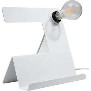 Produkt Bílá stolní lampa (výška 24 cm) Gabriel – Nice Lamps