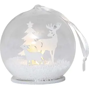 Produkt Bílá světelná dekorace s vánočním motivem ø 8 cm Fauna – Star Trading