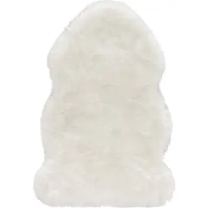 Bílá umělá kožešina Mint Rugs Uni Soft, 90 x 140 cm