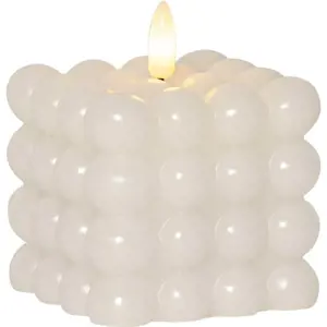 Produkt Bílá vosková LED svíčka Star Trading Flamme Dot, výška 9,5 cm
