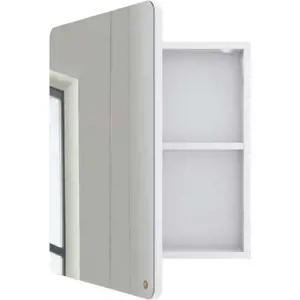 Bílá závěsná koupelnová skříňka se zrcadlem 50x58 cm Color Bath – Tom Tailor