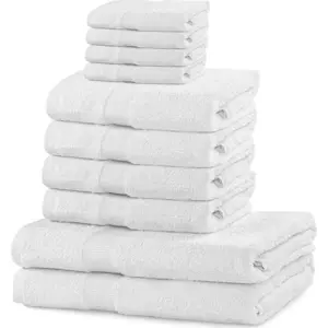 Produkt Bílé bavlněné ručníky a osušky v sadě 10 ks Evita - DecoKing