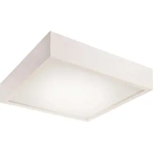 Bílé čtvercové stropní svídidlo LAMKUR Plafond, 37,5 x 37,5 cm