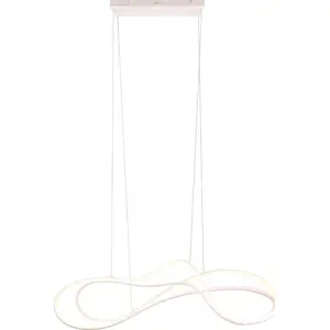 Produkt Bílé LED závěsné svítidlo s kovovým stínidlem Nala – Trio Select