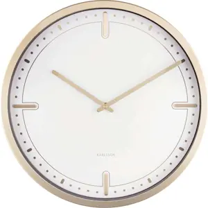Bílé nástěnné hodiny Karlsson Dots, ø 42 cm