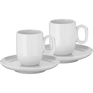 Produkt Bílé porcelánové šálky v sadě 2 ks na espresso 60 ml Barista – WMF