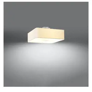 Produkt Bílé stropní svítidlo se skleněno-textilním stínidlem 45x45 cm Kortez – Nice Lamps